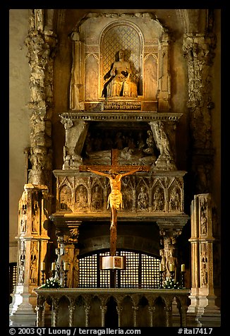 Altar inside a church. Naples, Campania, Italy