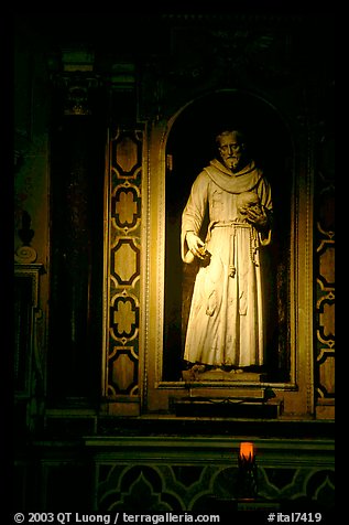 Statue of a saint. Naples, Campania, Italy