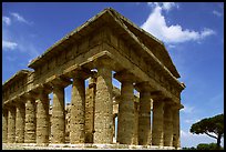 Tempio di Nettuno (Temple of Neptune), a Greek temple (5th century BC). Campania, Italy (color)