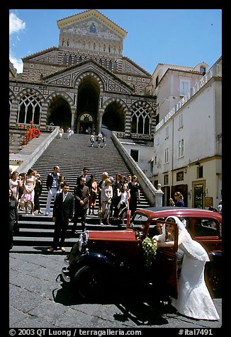 Wedding in front of Duomo Sant'Andrea, Amalfi. Amalfi Coast, Campania, Italy