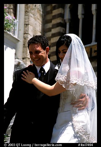 Newly weds, Amalfi. Amalfi Coast, Campania, Italy