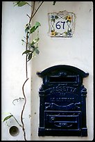 Mailbox and street number, Positano. Amalfi Coast, Campania, Italy ( color)