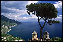 Mediterranean seen from the terraces of Villa Rufulo, Ravello. Amalfi Coast, Campania, Italy (color)