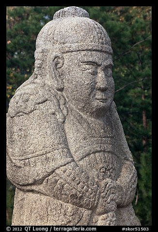 Stone figure of civil official, Seolleung, Samreung Gongwon. Seoul, South Korea