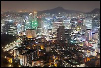 Elevated view of Jung Gu high-rises from Namsan. Seoul, South Korea ( color)