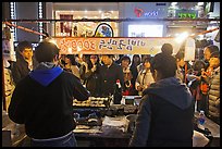 Street food by night. Seoul, South Korea (color)