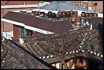 Tile rooftops of Hanok houses. Seoul, South Korea (color)