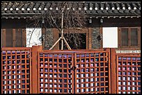 Traditional house facade and fence. Seoul, South Korea (color)