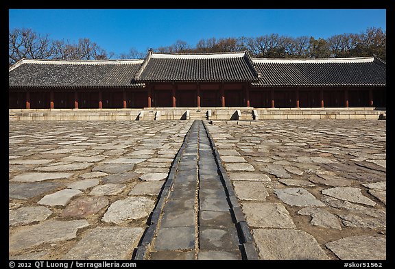 Jongmyo royal ancestral shrine. Seoul, South Korea (color)