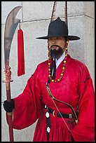 Gapsa (regular guard from Joseon dynasty), Gyeongbokgung. Seoul, South Korea (color)