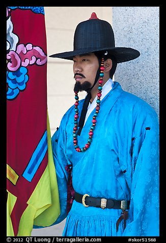 Jeongbyeong (regular soldier from Joseon dynasty), Gyeongbokgung. Seoul, South Korea