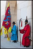 Guards in Joseon-period uniforms, Gyeongbokgung. Seoul, South Korea ( color)