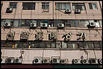 Facade with air conditioning machines. Seoul, South Korea ( color)