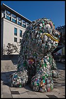 Sculpture made of recycled bottles, Dongdaemun Design Plaza. Seoul, South Korea (color)