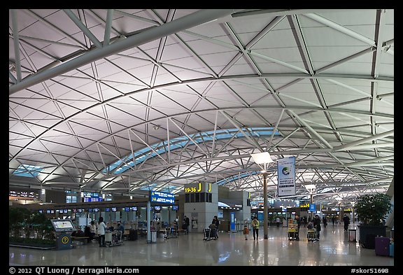 Incheon international airport main concourse. South Korea