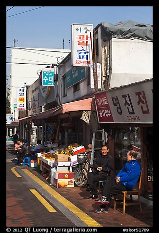 Shopkeepers and storefronts. Daegu, South Korea