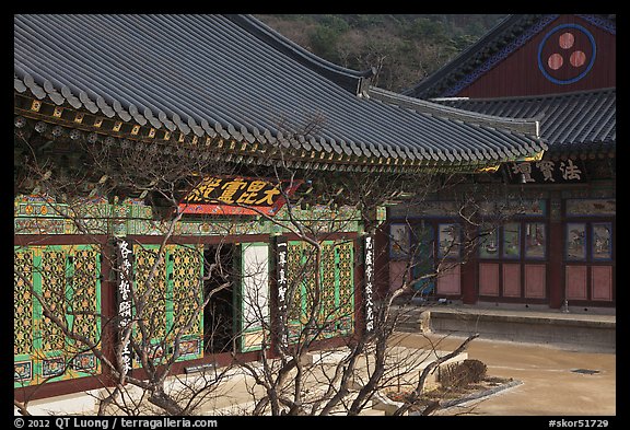 Buddhist temple detail, Haein-sa. South Korea