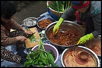 Women making gimchi. Gyeongju, South Korea (color)