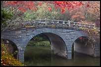 Stone bridge and fall colors, Bulguk-sa. Gyeongju, South Korea ( color)