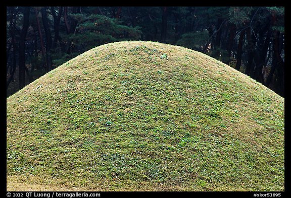 Burial mound, Mt Namsan. Gyeongju, South Korea