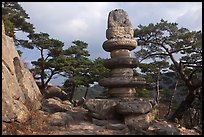 Headless buddha statue on elaborate pedestal, Yongjangsa Valley, Mt Namsan. Gyeongju, South Korea (color)
