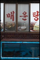 Fish tank and food pictures. Gyeongju, South Korea ( color)