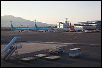 Gimhae International Airport tarmac, Busan. South Korea ( color)