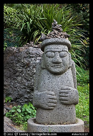 Dol Harubang statue, Seogwipo. Jeju Island, South Korea (color)