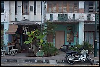 Old townhouse facades. George Town, Penang, Malaysia (color)