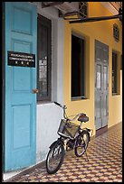 Bicycle in front of office. George Town, Penang, Malaysia