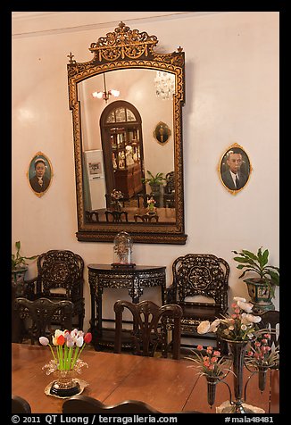 Mirror, Pinang Peranakan Mansion. George Town, Penang, Malaysia (color)
