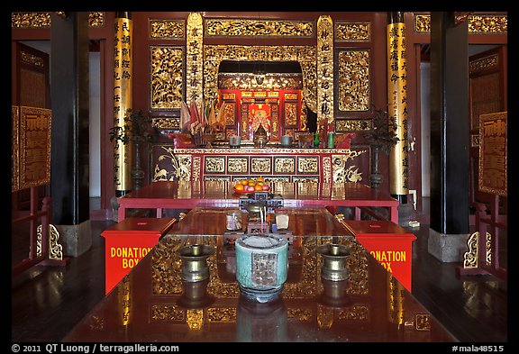 Tong Kheng Seah altar, Hock Tik Cheng Sin Temple. George Town, Penang, Malaysia