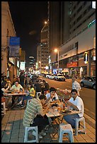 Street restaurant at night, Chinatown. Kuala Lumpur, Malaysia ( color)