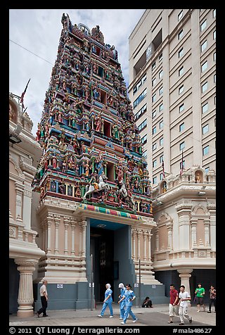 Sri Mahamariamman South Indian Temple. Kuala Lumpur, Malaysia (color)