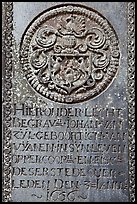 Tombstone of Dutch nobility. Malacca City, Malaysia (color)