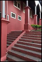 Stairs and columns, Stadthuys. Malacca City, Malaysia (color)