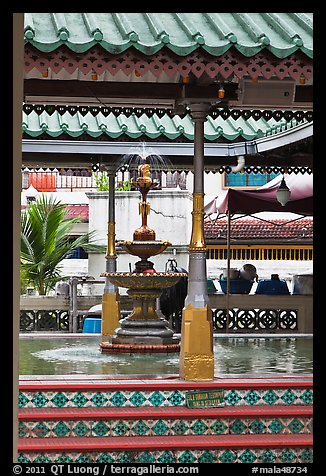 Ablution fountain, Masjid Kampung Hulu. Malacca City, Malaysia (color)