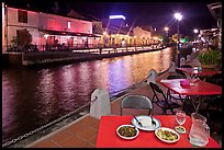 Riverside dining. Malacca City, Malaysia ( color)