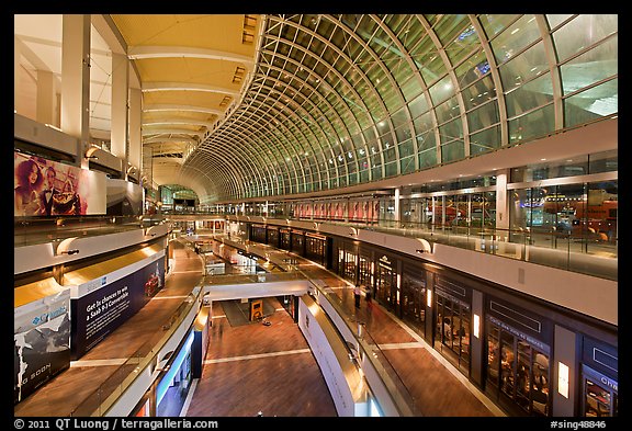 Inside the Shoppes at  Marina Bay Sands. Singapore (color)
