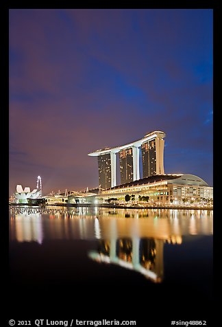 Marina Bay Sands resort at night. Singapore