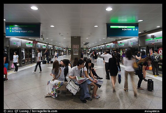 MRT subway train station. Singapore