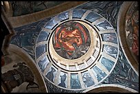 Dome of the chapel of Hospicios de Cabanas featuring The Man of Fire by Jose Clemente Orozco. Guadalajara, Jalisco, Mexico