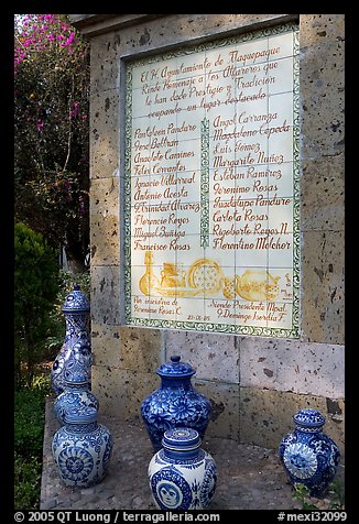 Monument dedicated to ceramic artists, Tlaquepaque. Jalisco, Mexico (color)