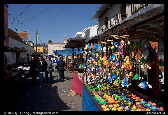 Art and craft market in the streets, Tonala. Jalisco, Mexico