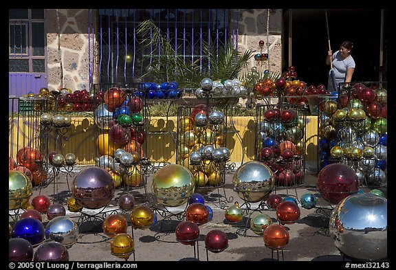 Glass spheres, Tonala. Jalisco, Mexico