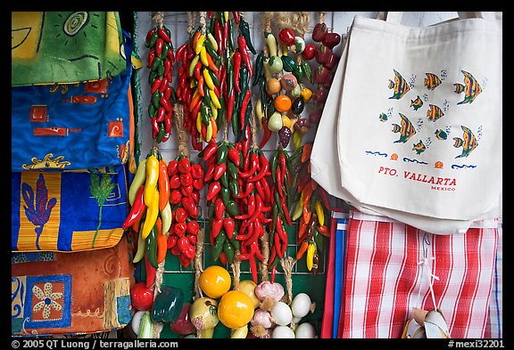 Crafts and bags for sale, Puerto Vallarta, Jalisco. Jalisco, Mexico
