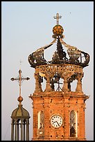 Crown of Templo de Guadalupe Cathedral , Puerto Vallarta, Jalisco. Jalisco, Mexico (color)
