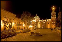 Square of Arms at night. Zacatecas, Mexico