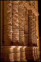 Churrigueresque columns on the facade of the Cathdedral. Zacatecas, Mexico (color)