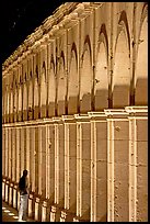 Columns of Poseda de la Moneda by night. Zacatecas, Mexico (color)